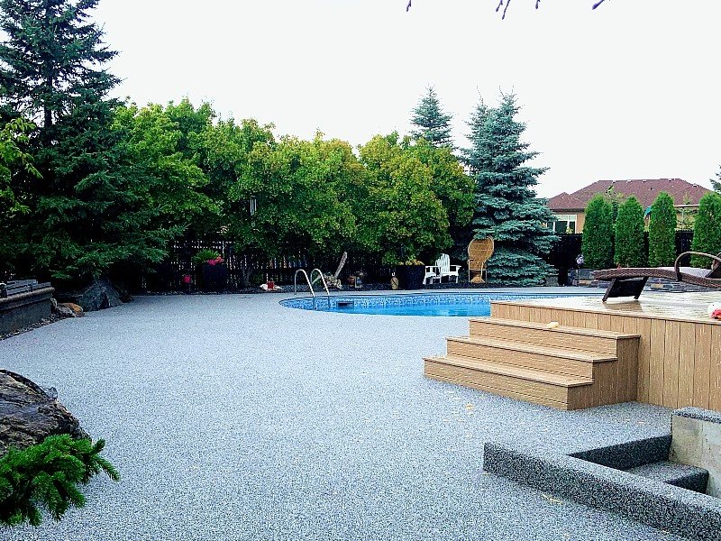 Professional concrete pool deck coating services by licensed contractor